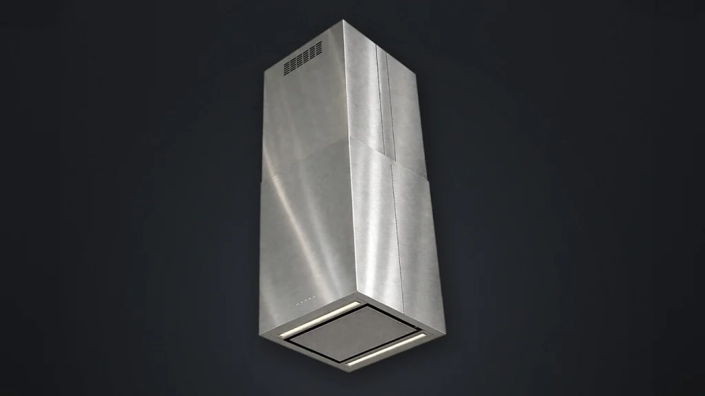 Coifa CUBE de ilha em aço inox